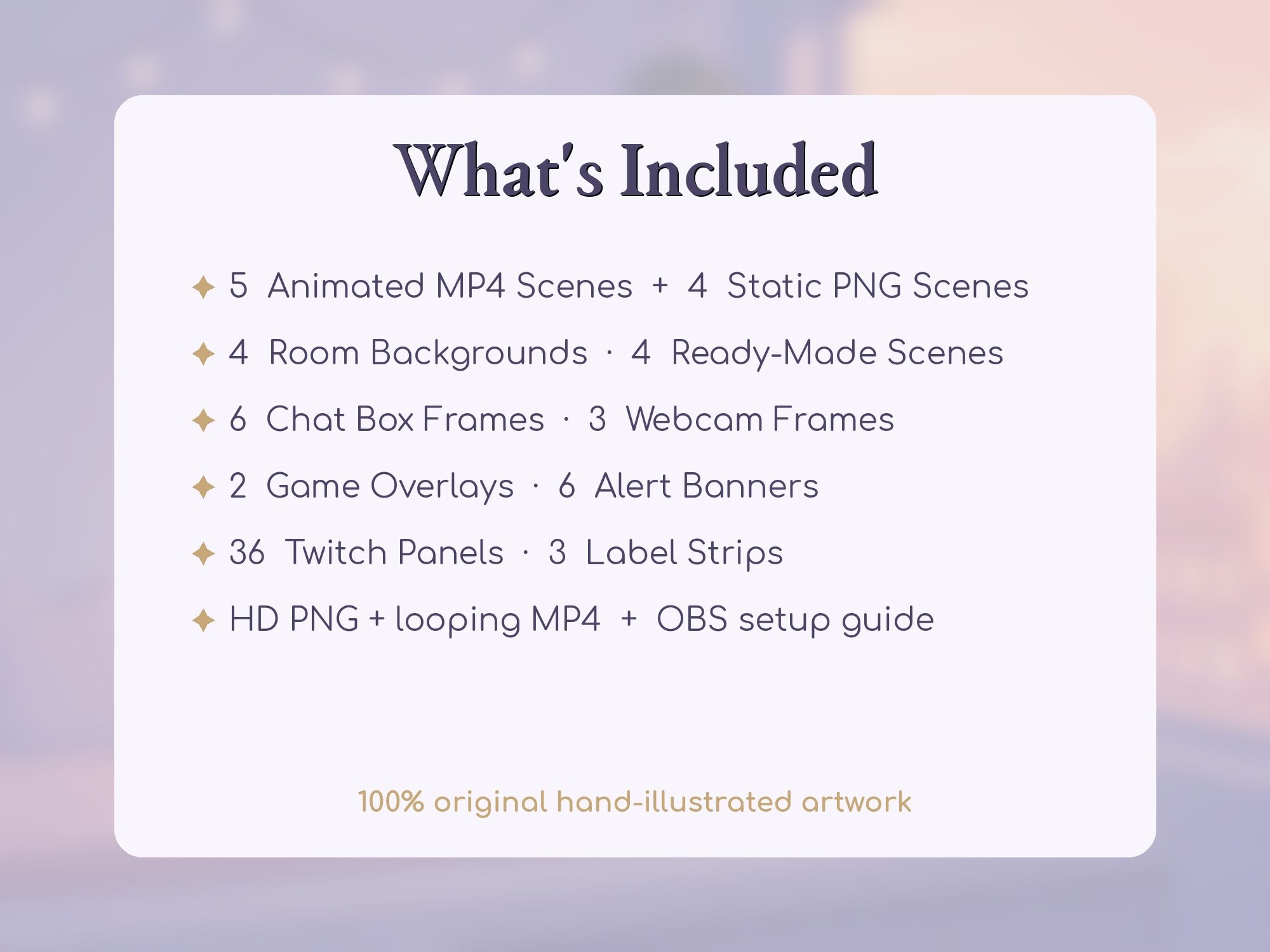 13. What's Included