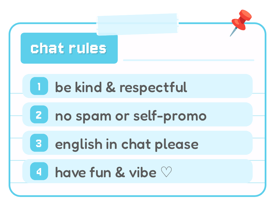 Chat rules notebook Twitch panel