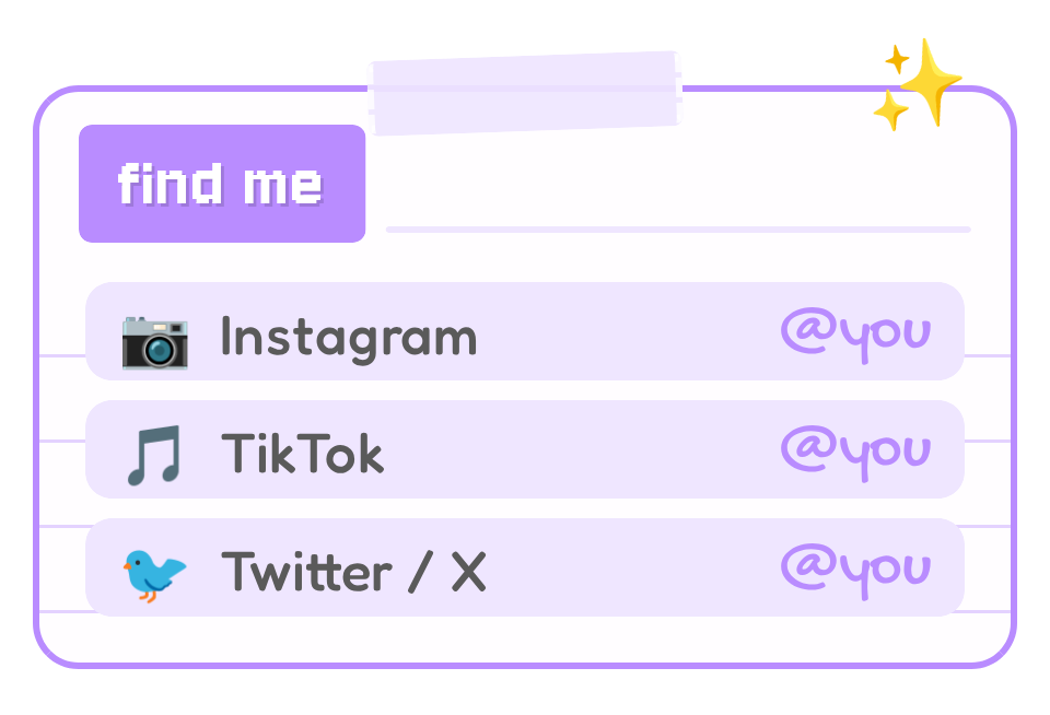 Socials notebook Twitch panel