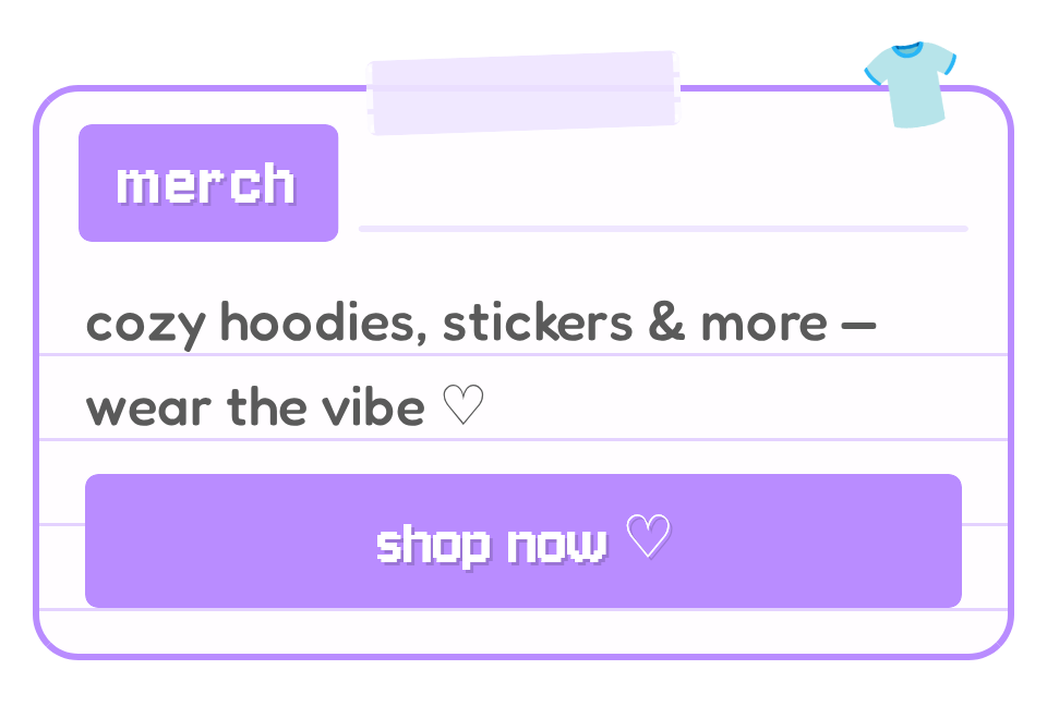 Merch notebook Twitch panel