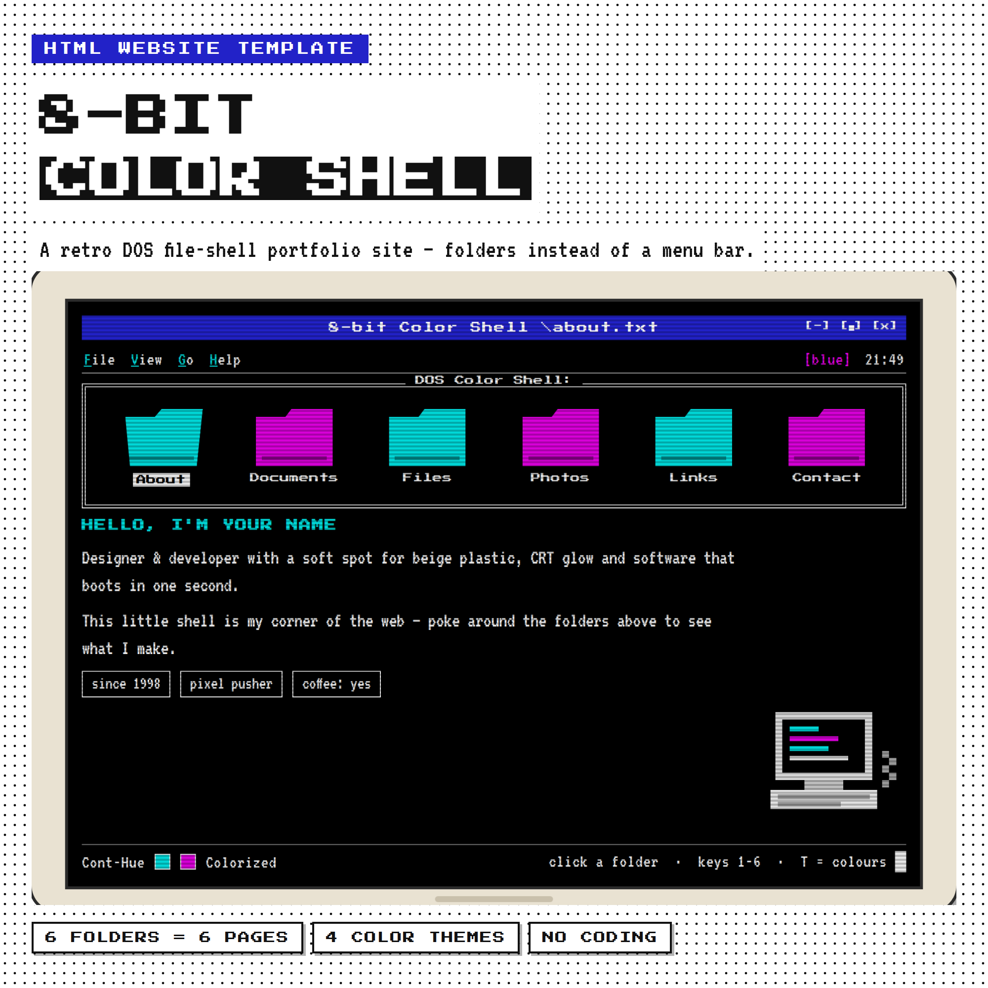 8-bit Color Shell Website