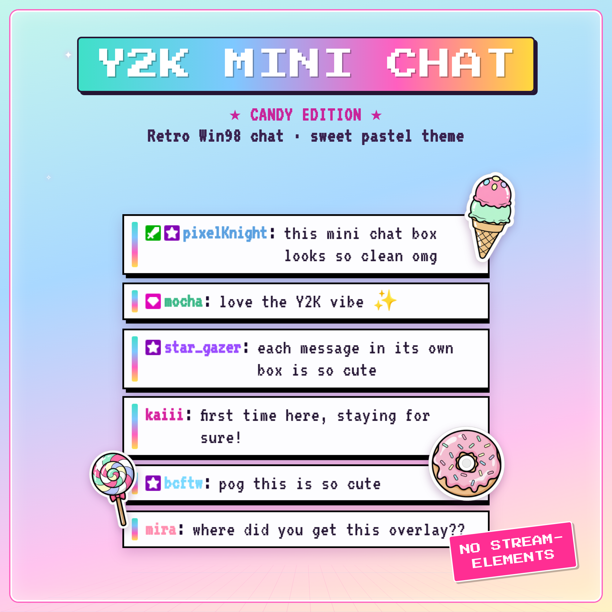Candy Y2K Mini Chat Box