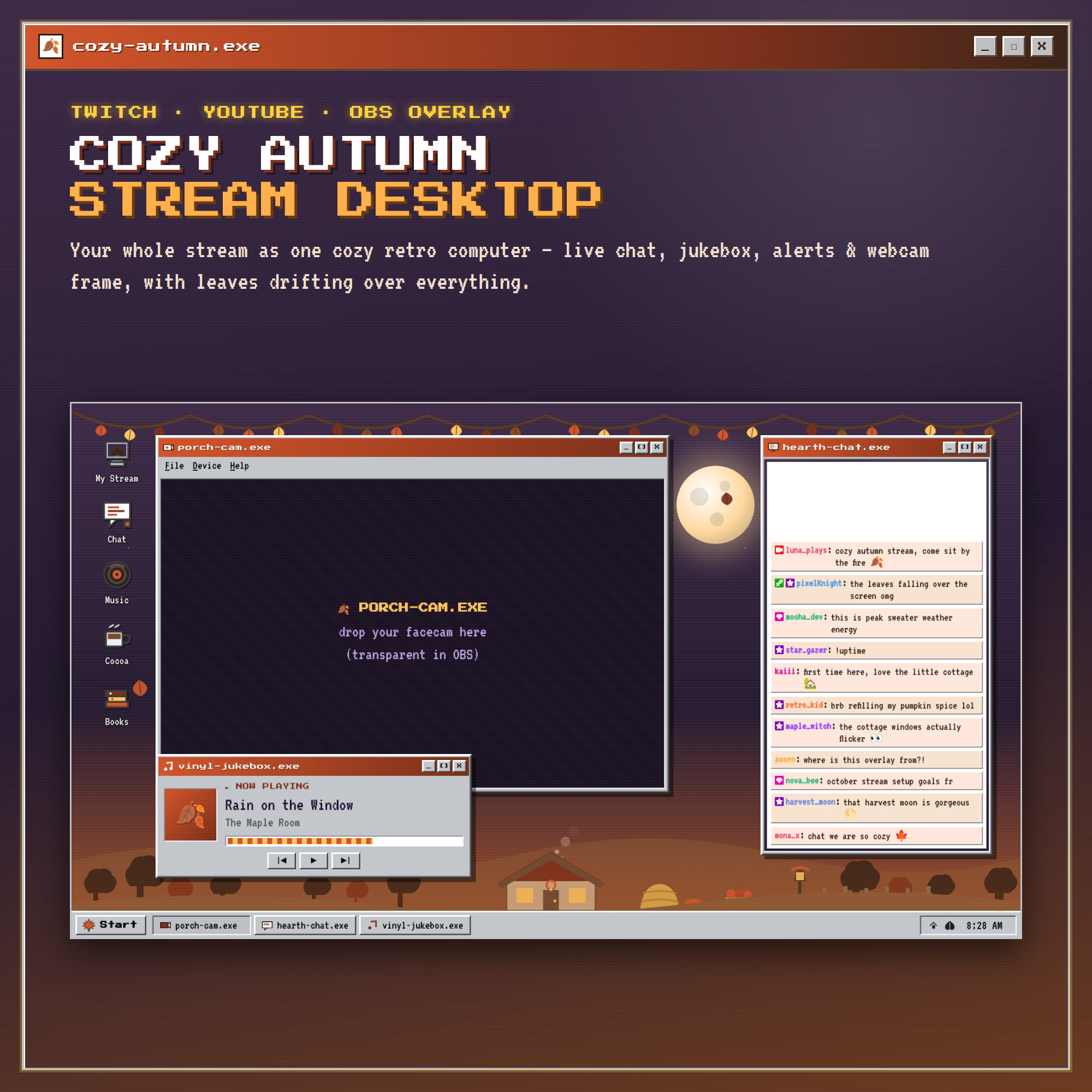 Cozy Autumn Stream Desktop