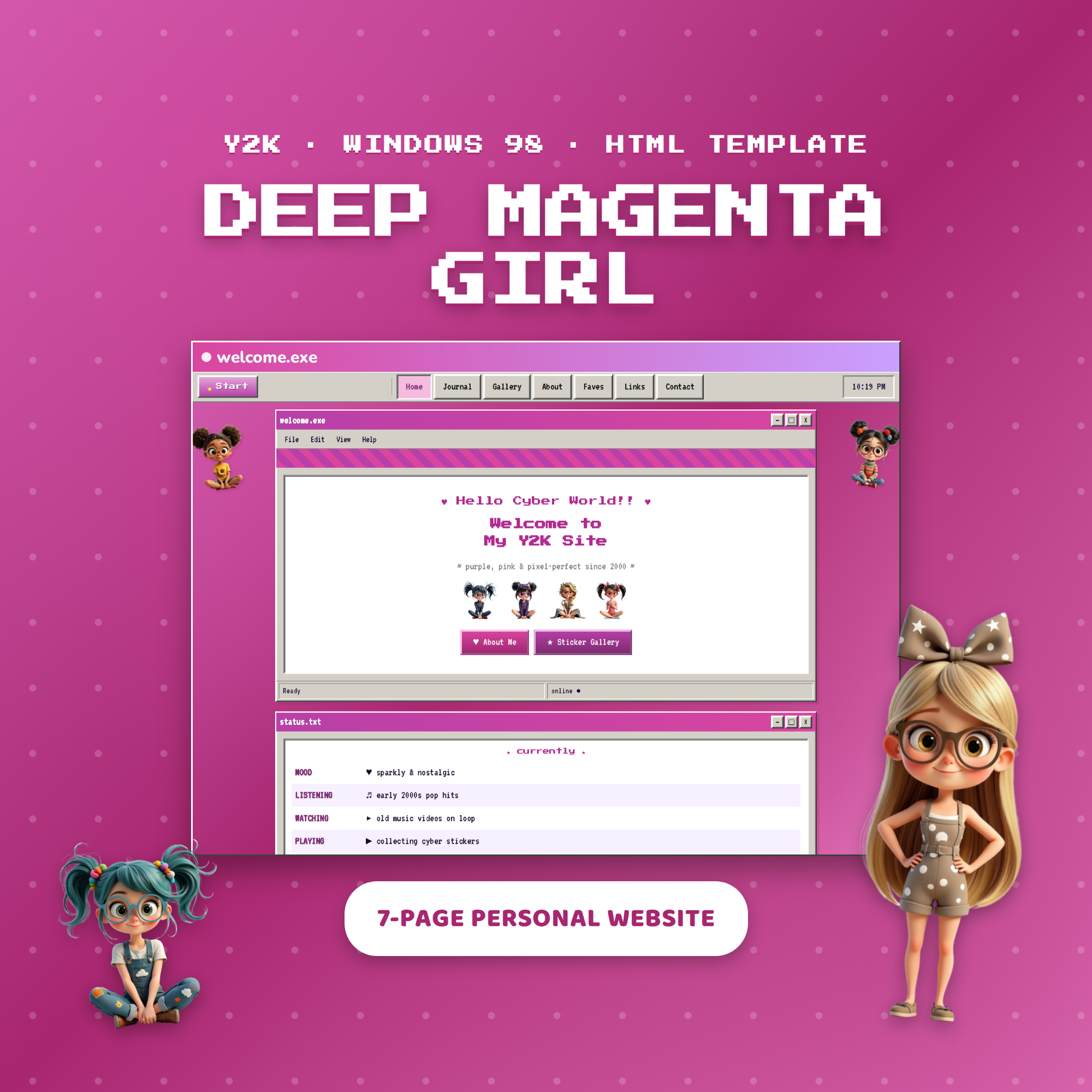 Deep Magenta Girl