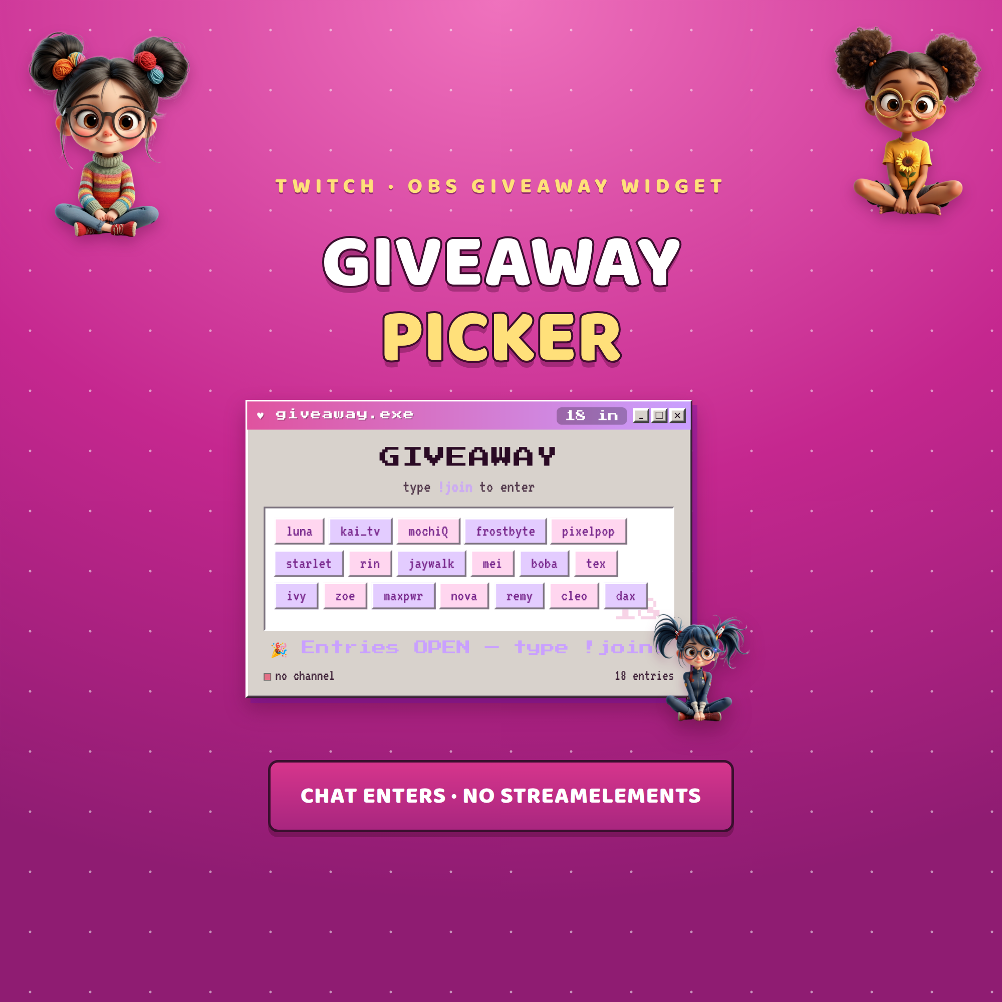 Deep Magenta Giveaway Picker