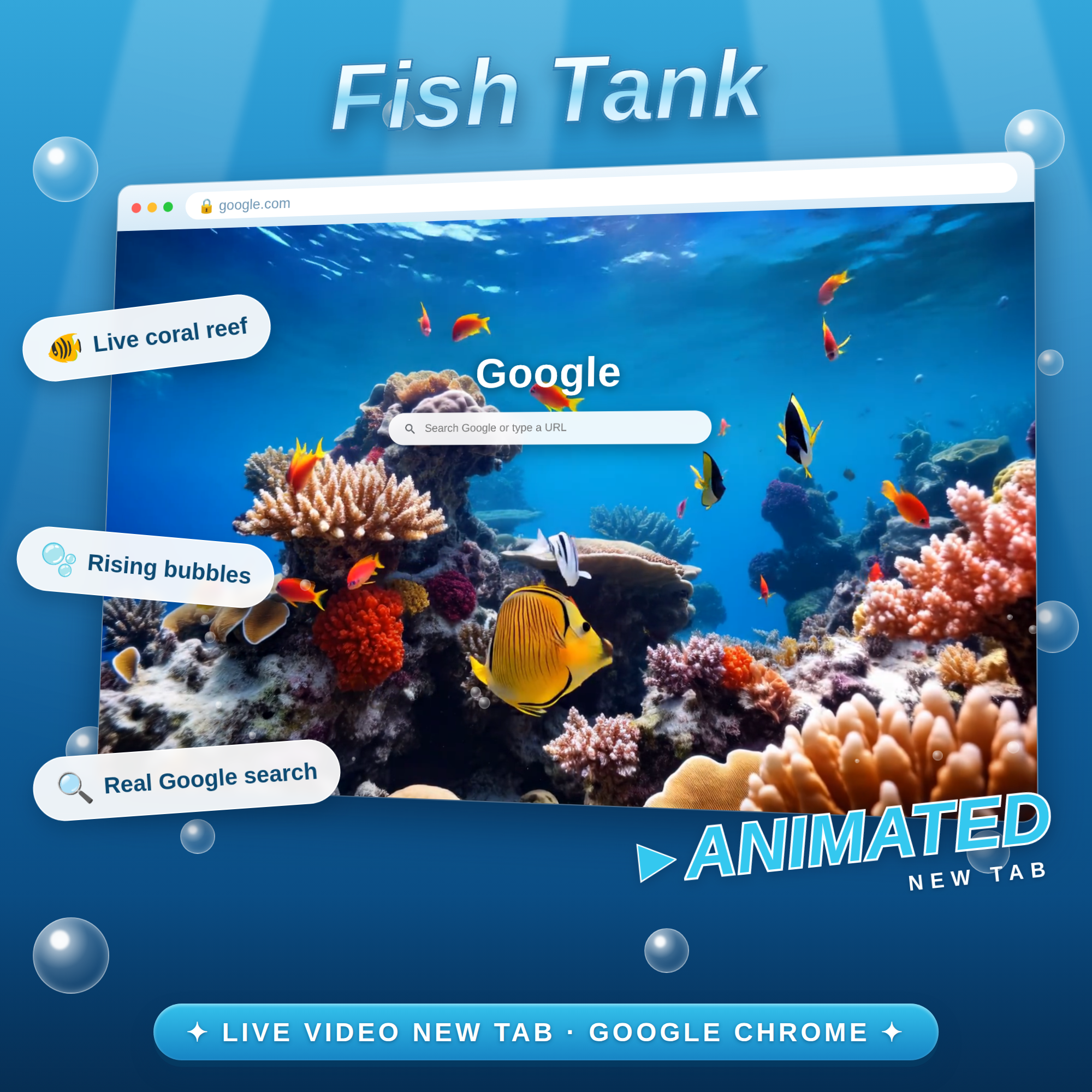 Fish Tank Animated New Tab