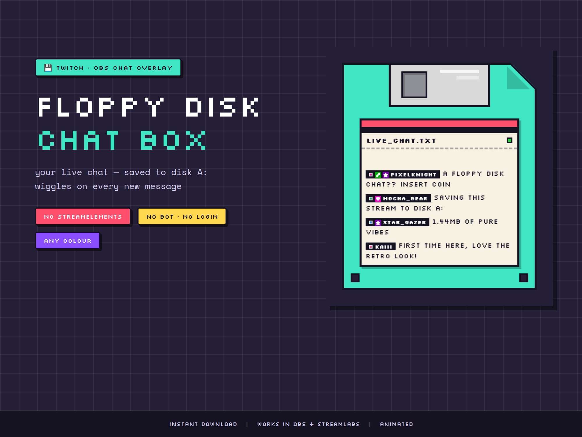 Floppy Disk Chat Box