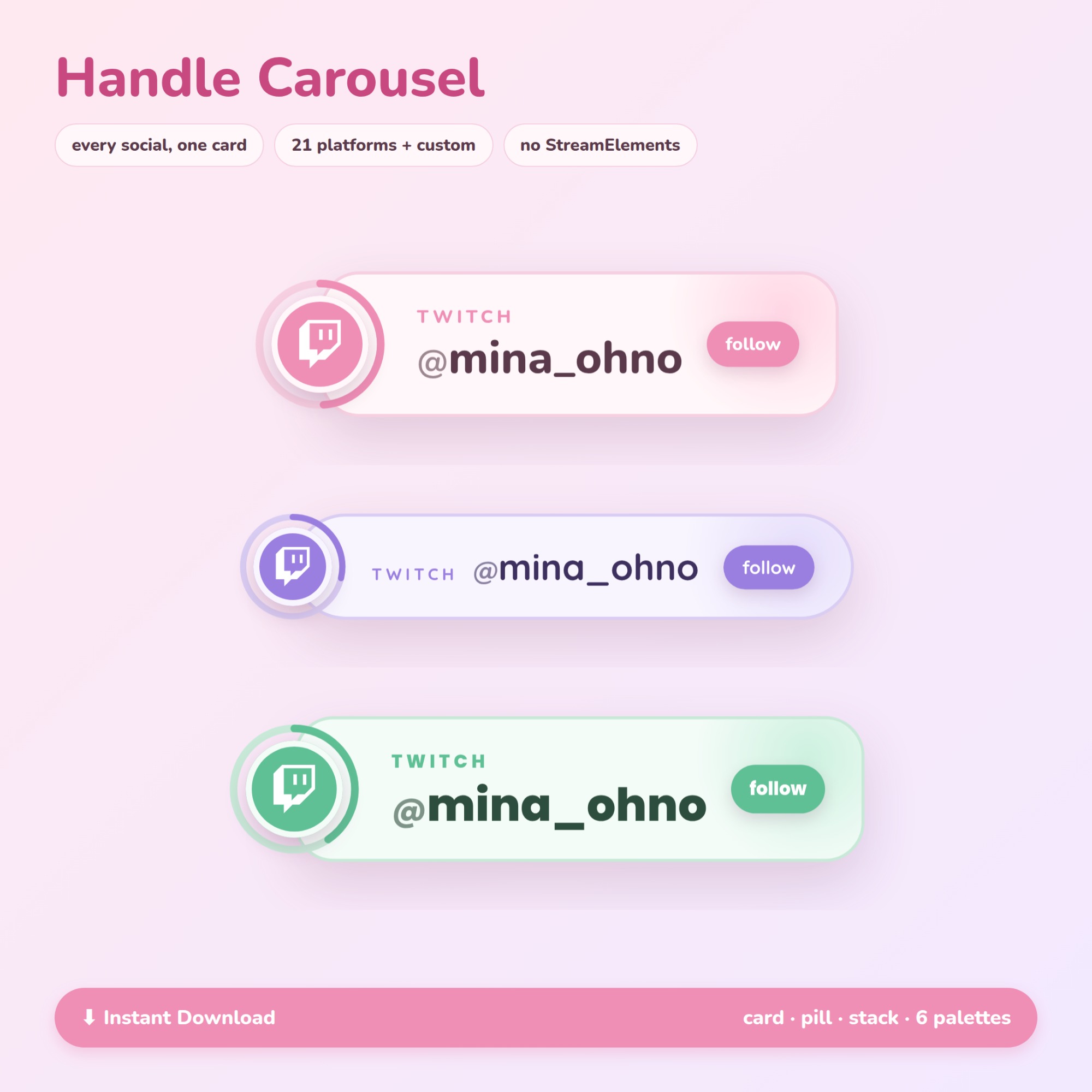 Handle Carousel Social Widget