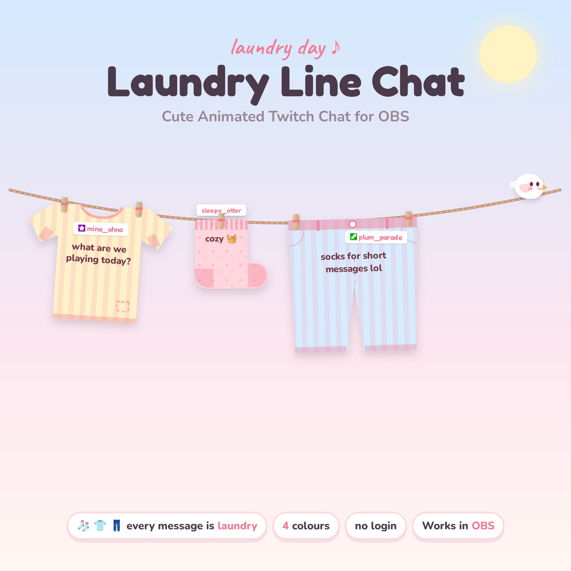 Laundry Line Chat Box