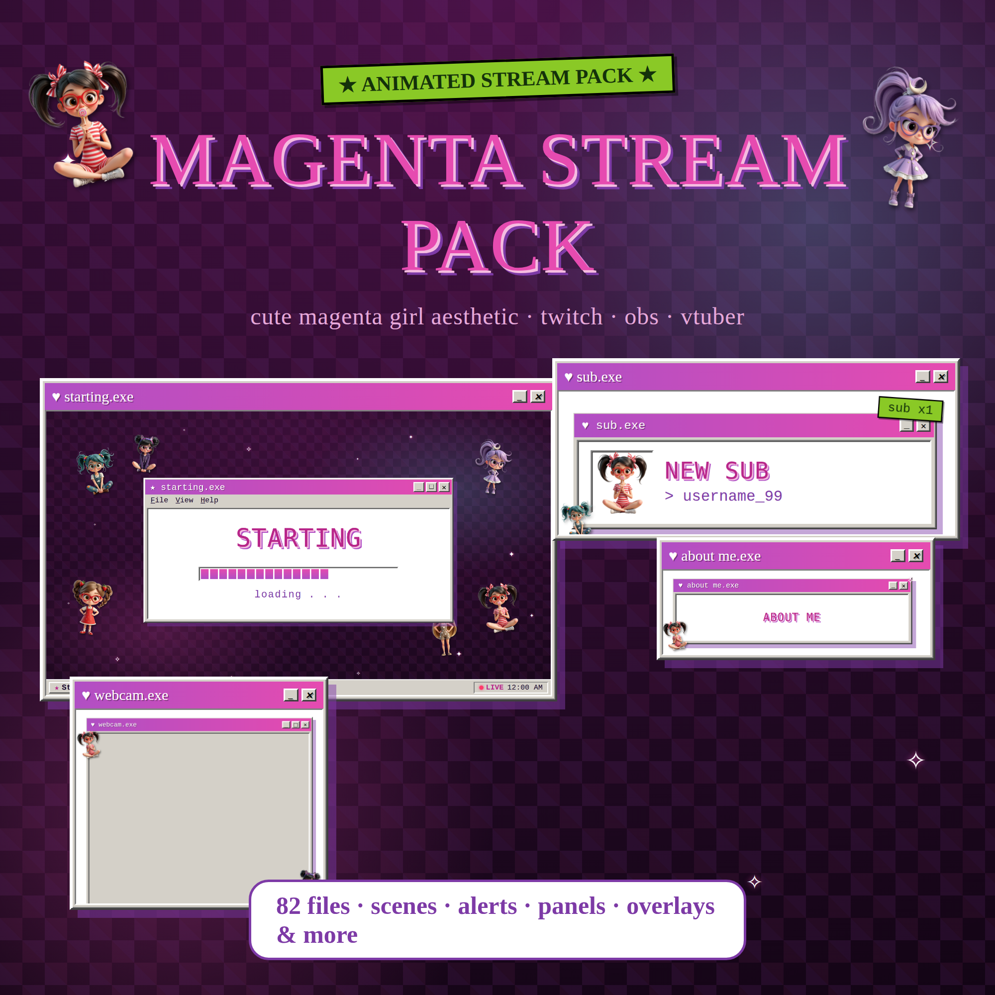 Magenta Girl Stream Pack