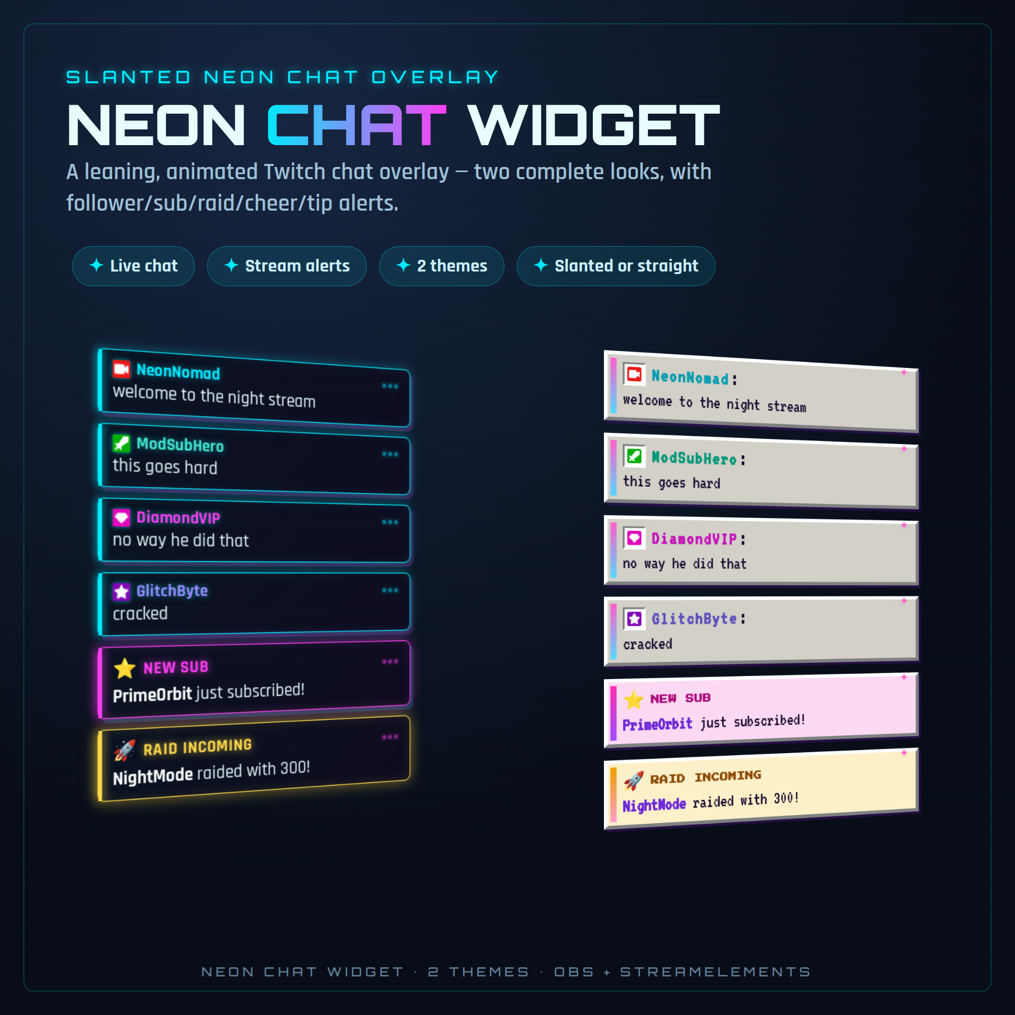 Neon Chat Widget