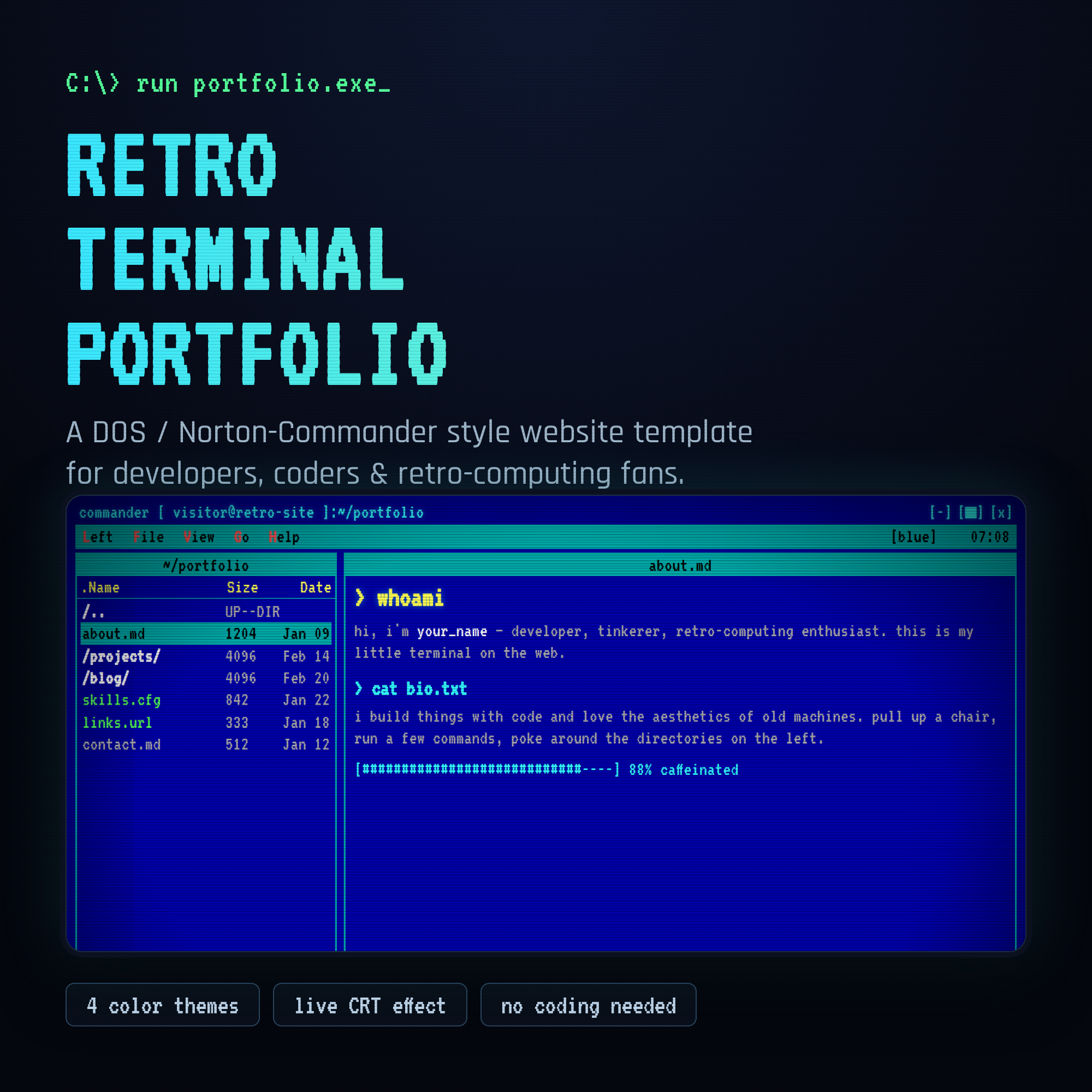 Retro Terminal Portfolio