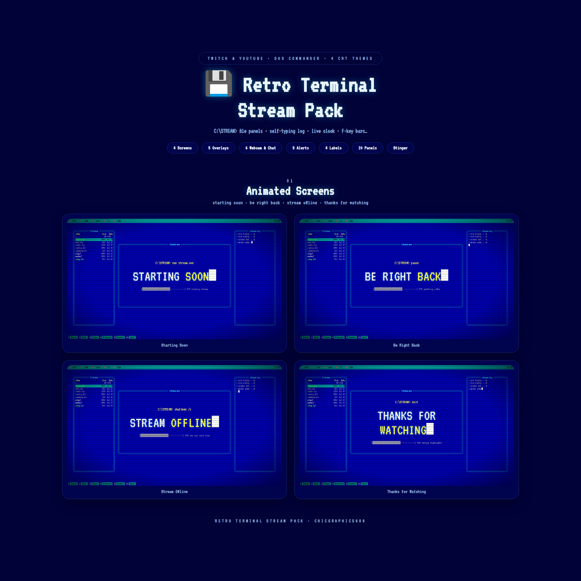 Retro Terminal Stream Pack