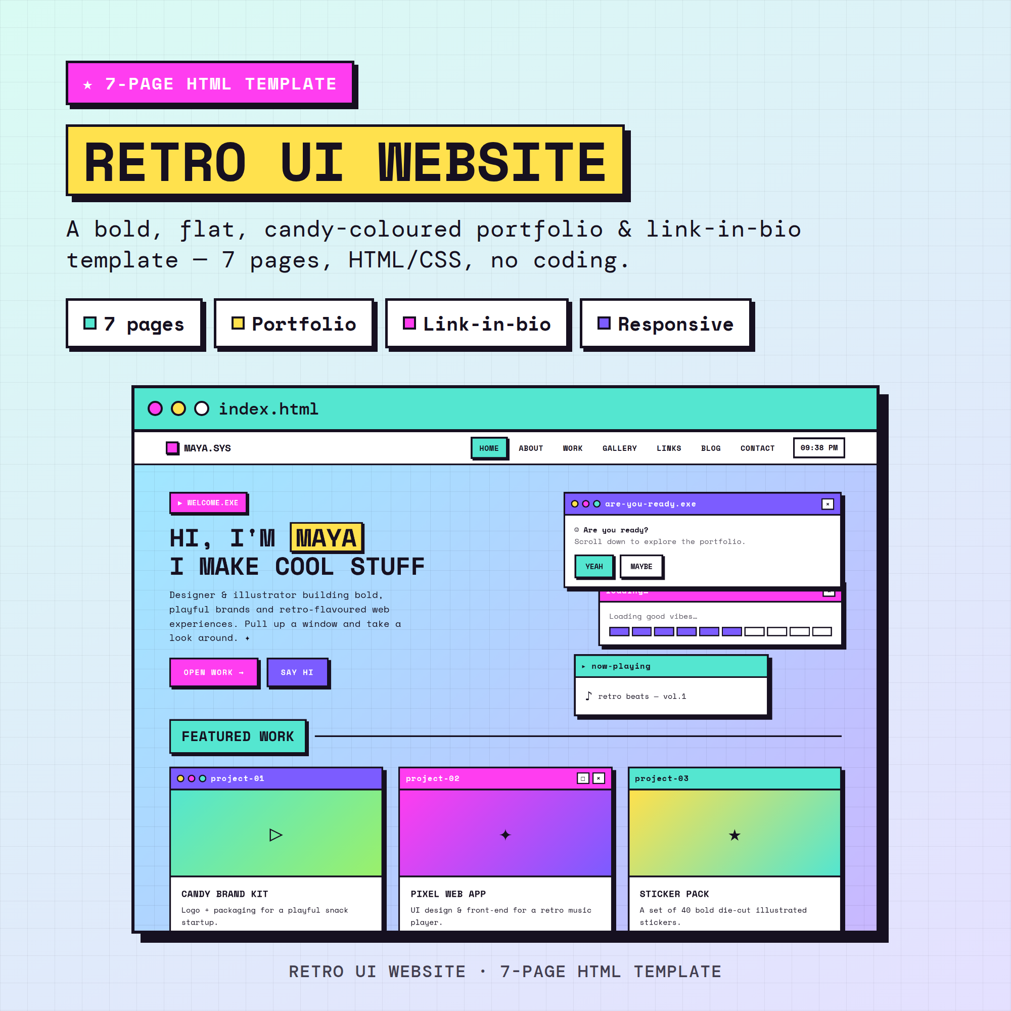 Retro UI Website