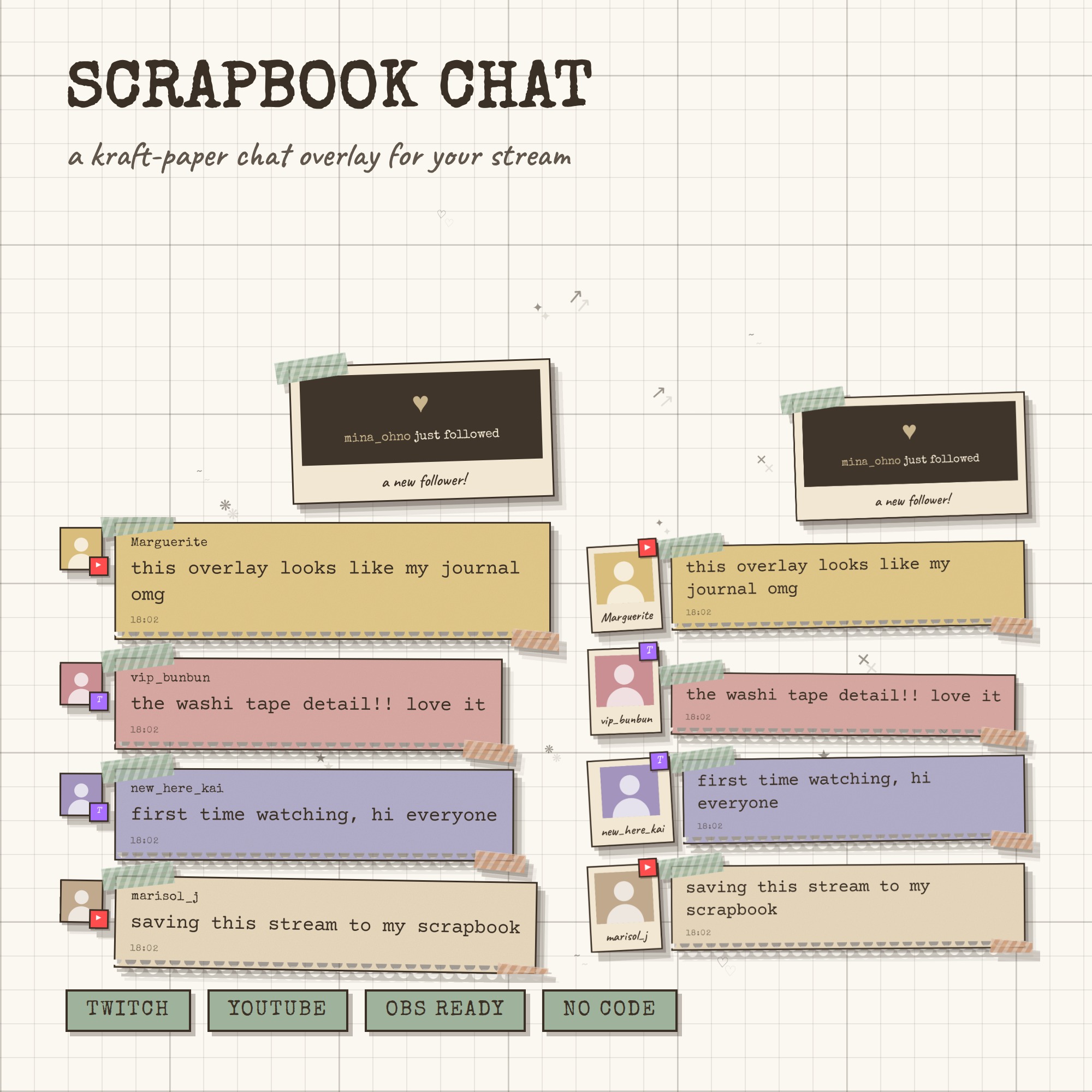 Scrapbook Chat Widget