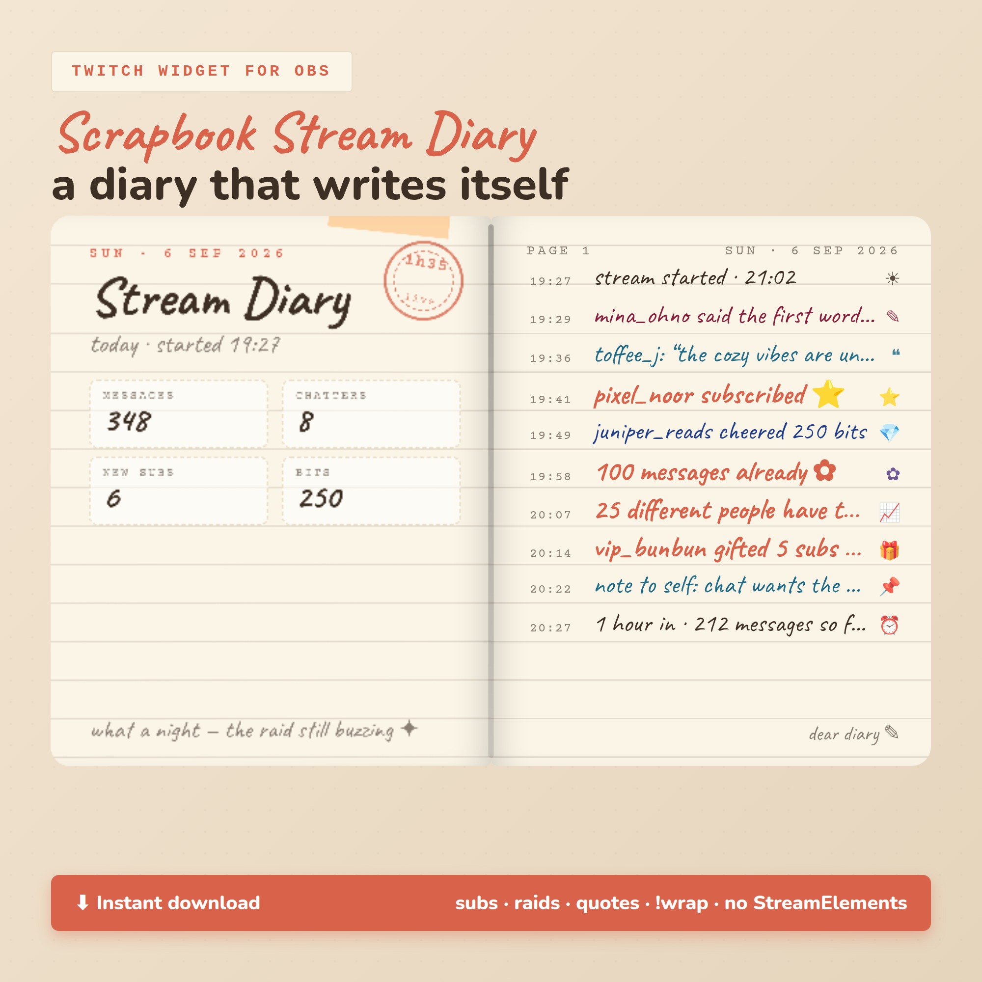 Scrapbook Stream Diary