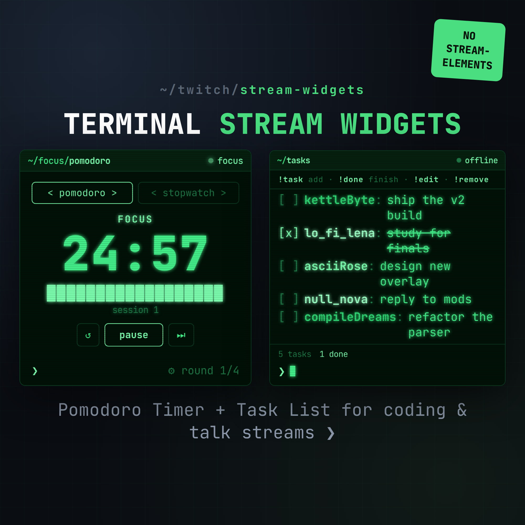 Terminal Stream Widgets