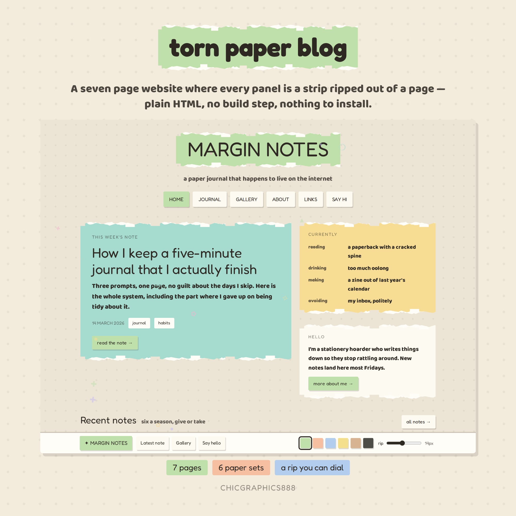 Torn Paper Blog Website