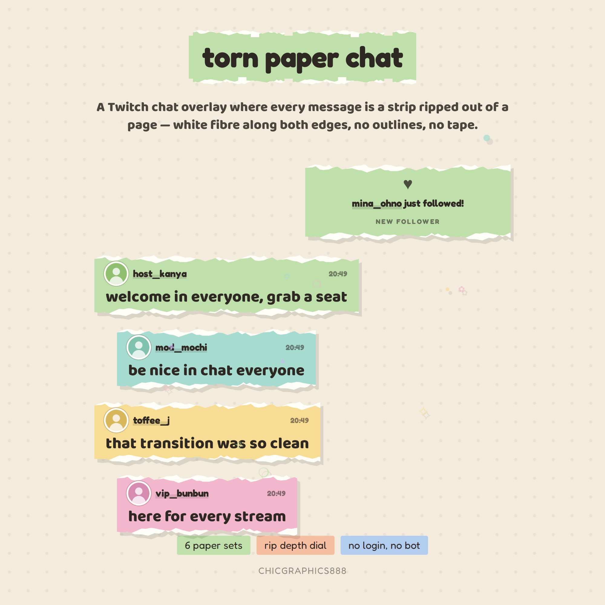 Torn Paper Chat Widget