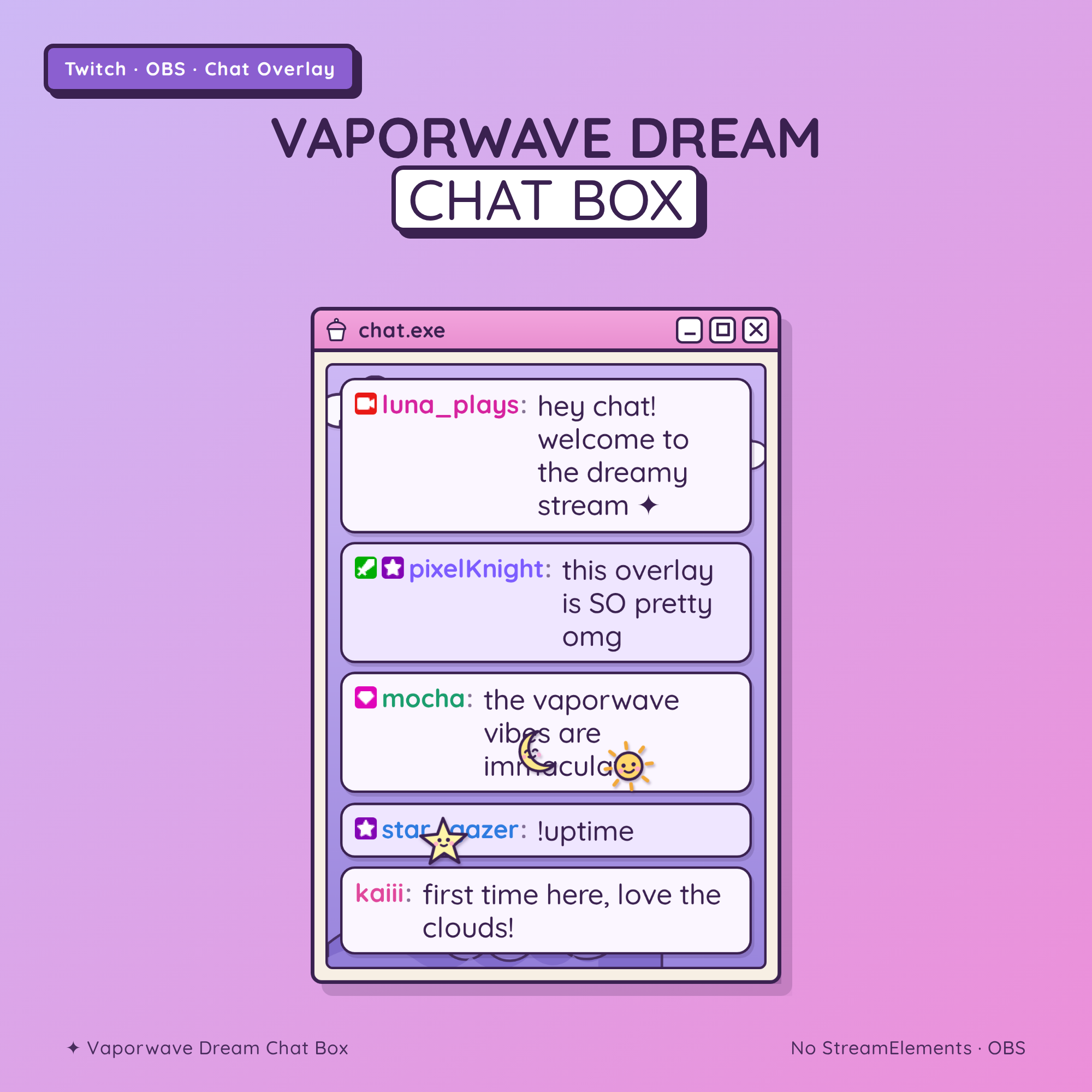 Vaporwave Dream Chat Box