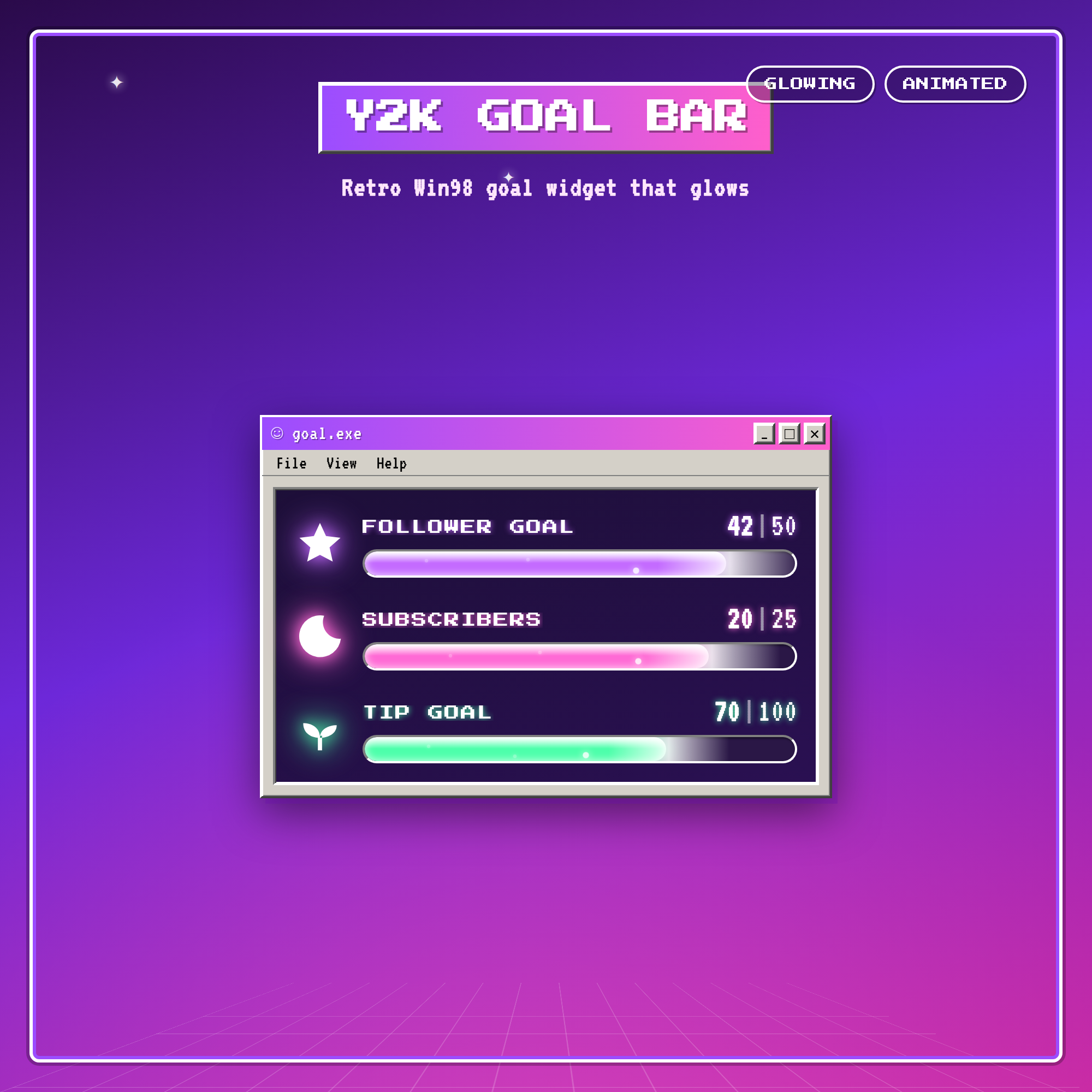 Y2K Goal Bar