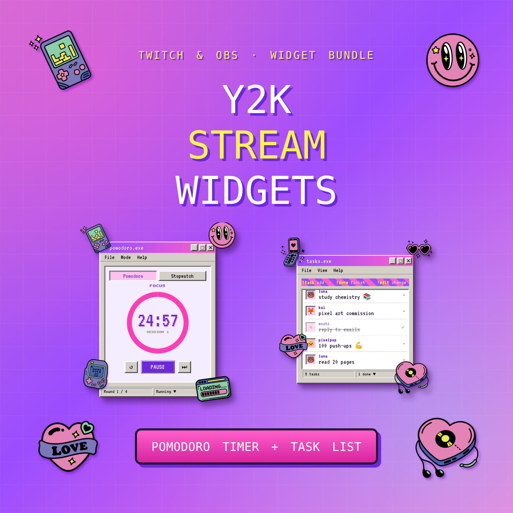 Y2K Stream Widgets